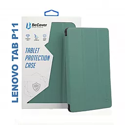 Чехол для планшета BeCover Smart Case для Lenovo Tab P11 Dark Green (706098) - фото Чехол для планшета BeCover Smart Case для Lenovo Tab P11 Dark Green (706098)