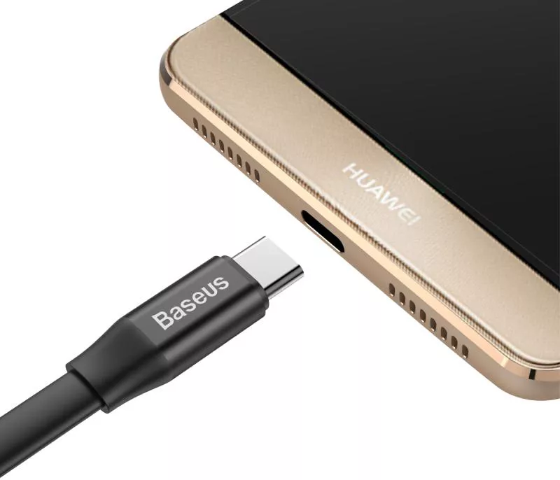 Кабель Baseus Nimble Portable USB-A - Type-C 12w 2.4a 1.2м cable Black (CALMBJ-A01) - фото 4