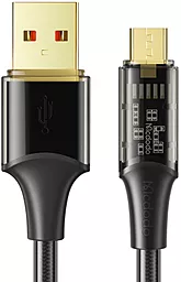Кабель McDodo Amber Transparent USB-A - micro USB 15w 3a 1.2м cable Black (CA-2100) - фото Кабель McDodo Amber Transparent USB-A - micro USB 15w 3a 1.2м cable Black (CA-2100)
