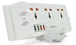 Сетевой фильтр (удлинитель) Voltronic BKL-20/18765 3 роз, 4 USB, 2м белый