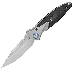 Нож Microtech Socom Bravo Mini S/E Titanium Bead Blast Standart Blue CF (260M-7CFTI) - фото Нож Microtech Socom Bravo Mini S/E Titanium Bead Blast Standart Blue CF (260M-7CFTI)