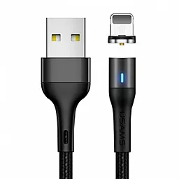 Кабель Usams U29 Magnetic USB-A - Lightning 12w 2.4a 1м cable Black - фото Кабель Usams U29 Magnetic USB-A - Lightning 12w 2.4a 1м cable Black