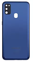 Задняя крышка корпуса Samsung Galaxy M21 M215 со стеклом камеры Original Midnight Blue - фото Задняя крышка корпуса Samsung Galaxy M21 M215 со стеклом камеры Original Midnight Blue