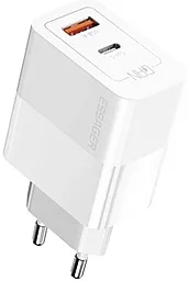Сетевое зарядное устройство Essager Pinchen 33W 3A USB-C-A White (ECTAC-PCB02-P)