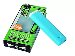 Повербанк GOLF GF-D3S LED 6000mAh Blue