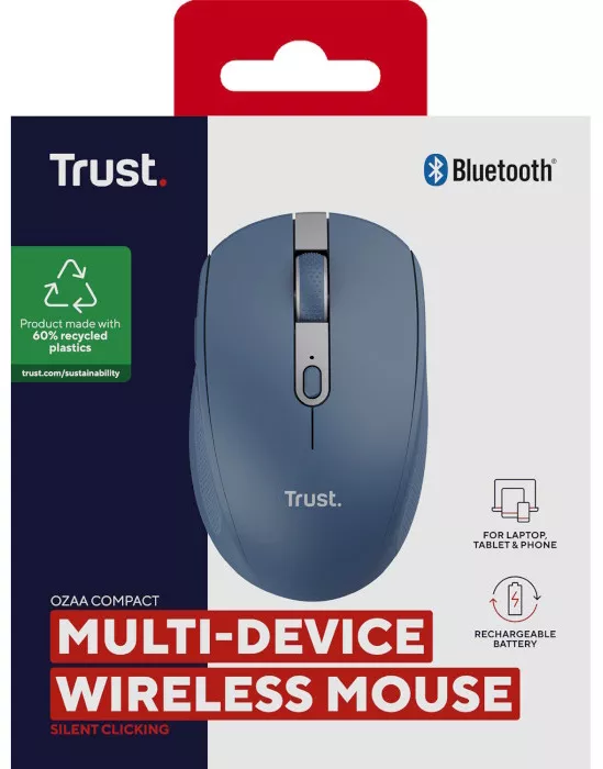 Компьютерная мышка Trust Ozaa Compact Multi-Device Wireless Blue (24934) - фото 7