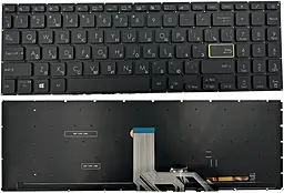 Клавіатура для ноутбуку Asus VivoBook X513EA, VivoBook X513EP, VivoBook X513EQ (0KNB0-5606RU00) RU/ENG, з підсвіткою, без рамки Black