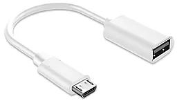 OTG-переходник XoKo AC-130 USB to MicroUSB White - фото OTG-переходник XoKo AC-130 USB to MicroUSB White