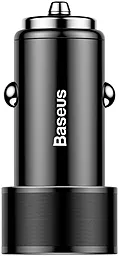 Автомобильное зарядное устройство Baseus Small Screw Dual-USB Car Charging Set 3,4A with Type-C Cable Black (TZXLD-B01) - миниатюра 2