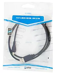 Аудио кабель Piko AUX mini Jack 3.5mm M/M Cable 1.2 м black (1283126473876) - миниатюра 3