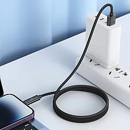 Кабель USB Hoco U127 12w 2.4a 1.2m Lightning cable black - миниатюра 5