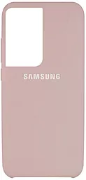 Чехол Epik Silicone Cover (AAA) Samsung G998 Galaxy S21 Ultra Pink Sand