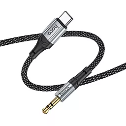 Аудио кабель Hoco UPA26 AUX mini Jack 3.5 мм - USB Type-C M/M cable 1 м black - миниатюра 2