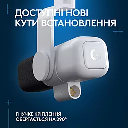 Микрофон Logitech G Yeti Studio Active Dynamic XLR White (988-000566) - миниатюра 12 Микрофон Logitech G Yeti Studio Active Dynamic XLR White (988-000566) - миниатюра 12