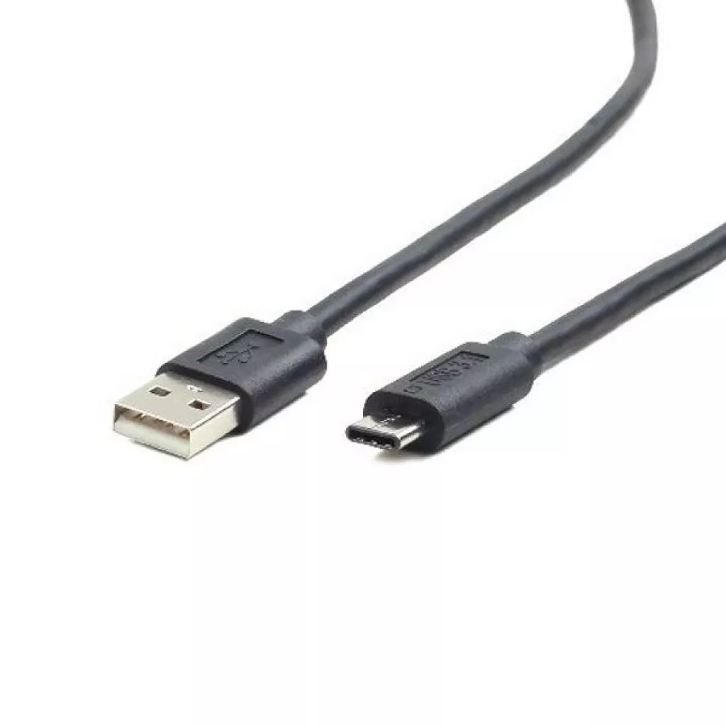 Кабель Cablexpert USB-A - Type-C 12w 2.4a 1м cable Black (CCP-USB2-AMCM-0.5м) - фото 1