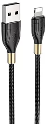 Кабель Hoco U92 Gold Collar USB-A - Lightning 12w 2.4a 1.2м cable Black - фото Кабель Hoco U92 Gold Collar USB-A - Lightning 12w 2.4a 1.2м cable Black