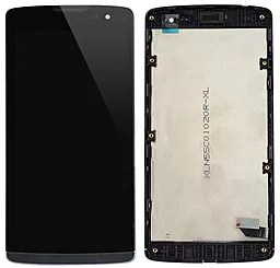 Дисплей LG Leon Y50 (H320, H324, H340, MS345) з тачскріном і рамкою, Black