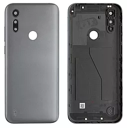 Задняя крышка корпуса Motorola Moto E6s XT2053 со стеклом камеры Meteor Grey - фото Задняя крышка корпуса Motorola Moto E6s XT2053 со стеклом камеры Meteor Grey