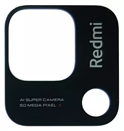 Стекло камеры Xiaomi Redmi 10C, большое, без рамки Original Black