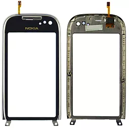 Сенсор (тачскрин) Nokia C7-00 with frame Silver - фото Сенсор (тачскрин) Nokia C7-00 with frame Silver