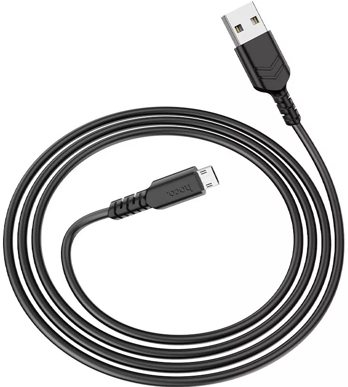Кабель Hoco X62 Fortune USB-A - micro USB 12w 2.4a 1м cable Black - фото 3
