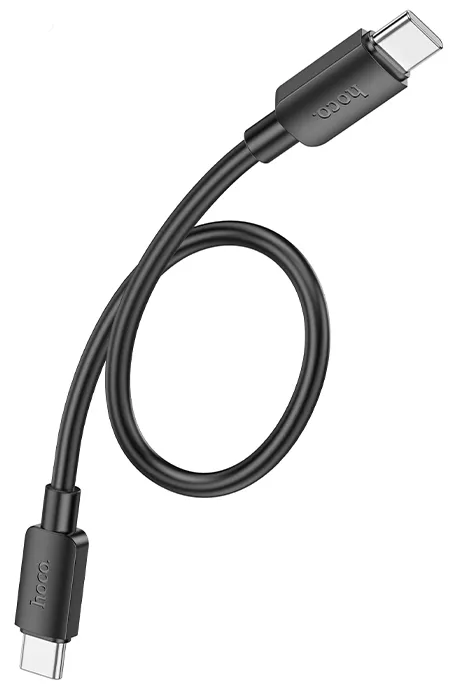 Кабель Hoco X96 Hyper USB Type-C - Type-C 60w 3a 0.25м PD cable Black - фото 3