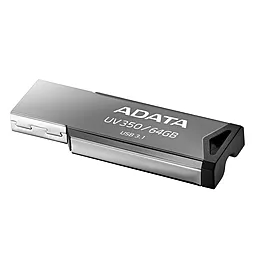Флешка ADATA 64GB USB 3.1 UV350 Metal Black (AUV350-64G-RBK) - мініатюра 2