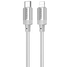 Кабель Borofone BX108 Start silicone USB Type-C - Lightning 27w 3a 1м PD сable gray