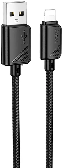 Кабель Hoco X113 USB-A - Lightning 12w 2.4a 1м cable Black - фото 1