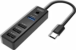 USB Type-C хаб (концентратор) Earldom ET-HUB08 4USB Black - миниатюра 1