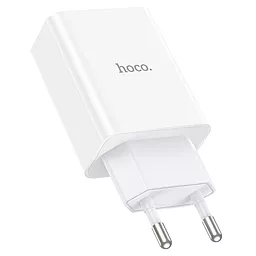 Сетевое зарядное устройство Hoco C99A PD/QC3.0 3A 2xUSB-C-1xA White - миниатюра 4