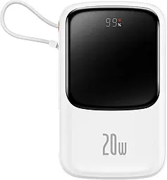 Повербанк Baseus Qpow Pro 10000 mAh 20W Lightning White (PPQD060002) - фото Повербанк Baseus Qpow Pro 10000 mAh 20W Lightning White (PPQD060002)