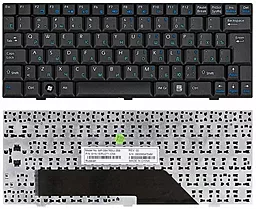 Клавіатура для ноутбуку MSI Wind U90 U100 U100X U110 U120 N011 U115 U123 U123H U123T  чорна
