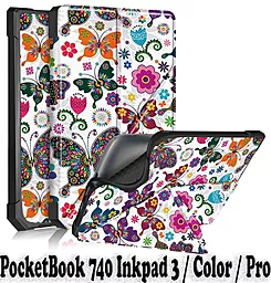Чехол для планшета BeCover Ultra Slim Origami для PocketBook 740 Inkpad 3 Pro Butterfly (707452) - фото Чехол для планшета BeCover Ultra Slim Origami для PocketBook 740 Inkpad 3 Pro Butterfly (707452)