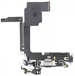 Нижний шлейф Apple iPhone 15 Pro c разъемом зарядки, с микрофоном Original - снят с телефона Natural Titanium