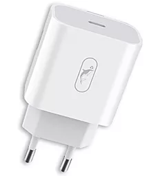 Мережевий зарядний пристрій з швидкою зарядкою SkyDolphin SC18E 18w PD USB-C fast charger white (MZP-000155)