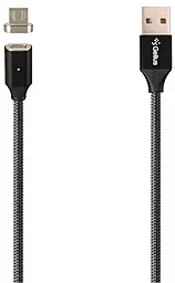 Кабель Gelius Pro Magenta USB-A - micro USB 12w 2.4a 1м cable Black (GP-MC-03m)