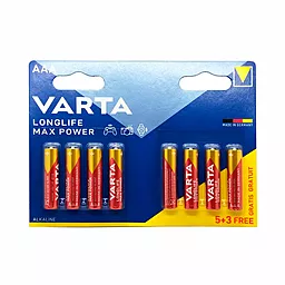 Батарейки Varta AAA / LR03 Longlife Max Power 5+3 8шт 1.5 V