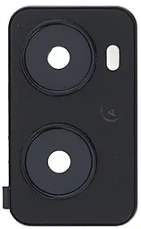 Стекло камеры Oppo A96 с рамкой Black - фото Стекло камеры Oppo A96 с рамкой Black