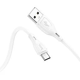 Кабель USB Hoco X61 Ultimate Silicone 2.4A micro USB Cable White