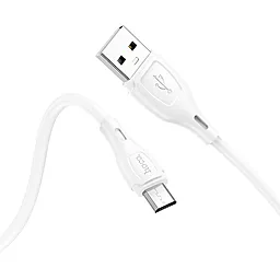 Кабель Hoco X61 Ultimate Silicone USB-A - micro USB 12w 2.4a 1м cable White - фото Кабель Hoco X61 Ultimate Silicone USB-A - micro USB 12w 2.4a 1м cable White