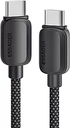 Кабель Essager Breeze USB Type-C - Type-C 100w 5a 1м PD cable Black (EXCTT1-WL01-P) - фото Кабель Essager Breeze USB Type-C - Type-C 100w 5a 1м PD cable Black (EXCTT1-WL01-P)