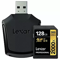Карта памяти Lexar SDXC 128GB Professional Class 10 UHS-II U3 (LSD128CRBEU2000R)