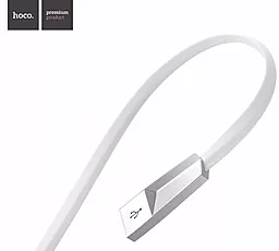 Кабель Hoco X4 Zinc USB-A - Lightning 12w 2.4a 1м cable White - миниатюра 2 Кабель Hoco X4 Zinc USB-A - Lightning 12w 2.4a 1м cable White - миниатюра 2