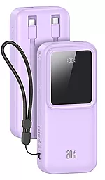 Повербанк Usams US-CD213 30000 mAh 20W PD/QC Purple - фото Повербанк Usams US-CD213 30000 mAh 20W PD/QC Purple