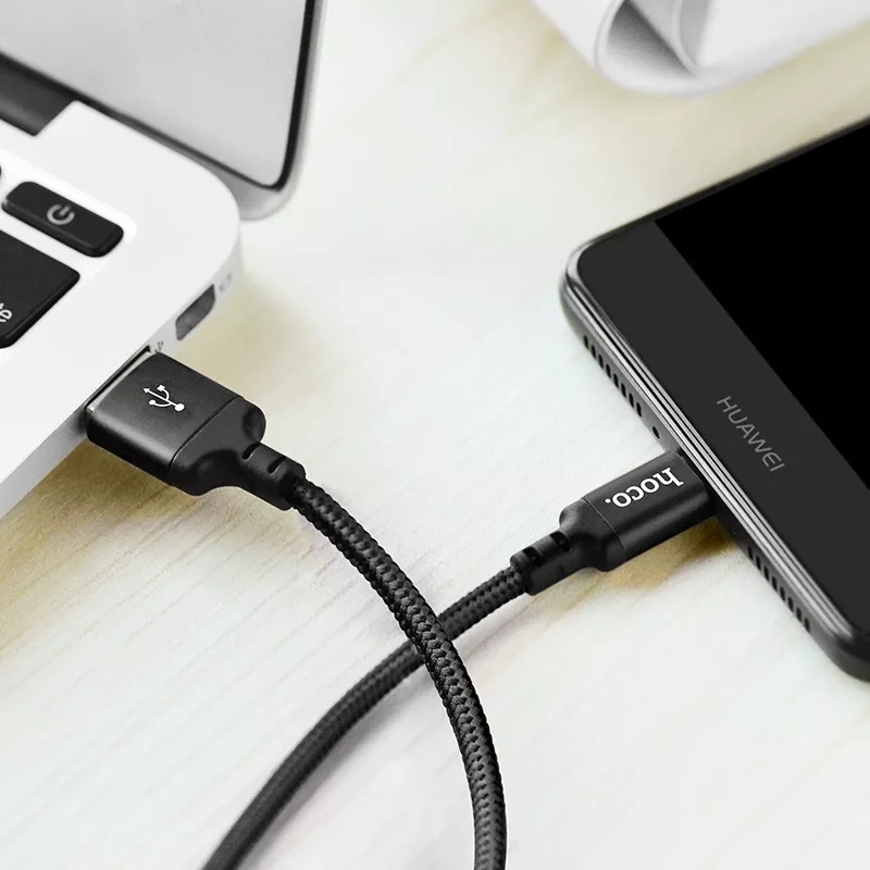 Кабель Hoco X14 Times Speed USB-A - Type-C 12w 2.4a 2м cable Black - фото 8