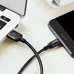Кабель Hoco X14 Times Speed USB-A - Type-C 12w 2.4a 2м cable Black - миниатюра 8 Кабель Hoco X14 Times Speed USB-A - Type-C 12w 2.4a 2м cable Black - миниатюра 8