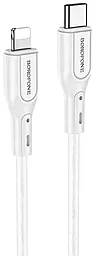 Кабель Borofone BX66 USB Type-C - Lightning 20w 3a 1м PD сable White - фото Кабель Borofone BX66 USB Type-C - Lightning 20w 3a 1м PD сable White