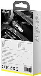 Автомобільний зарядний пристрій з FM трансмітером Baseus Energy Column Car Wireless 5.0 MP3 3.1A Silver (CCNLZ-0S) - мініатюра 3