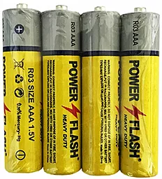 Батарейки PowerFlash R03 / AAA HEAVY DUTY 4шт 1.5 V